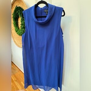 Connected Apparel Royal Blue Cowl Neck Blouse